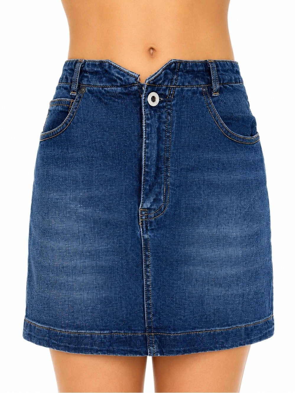Free People We The Free Denim Mini Skirt Size 27 Blue Stretch Jean Skirt